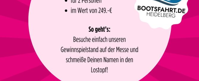 Kommt zur Hochzeitsmesse Hockenheim und nehmt an der Verlosung teil.