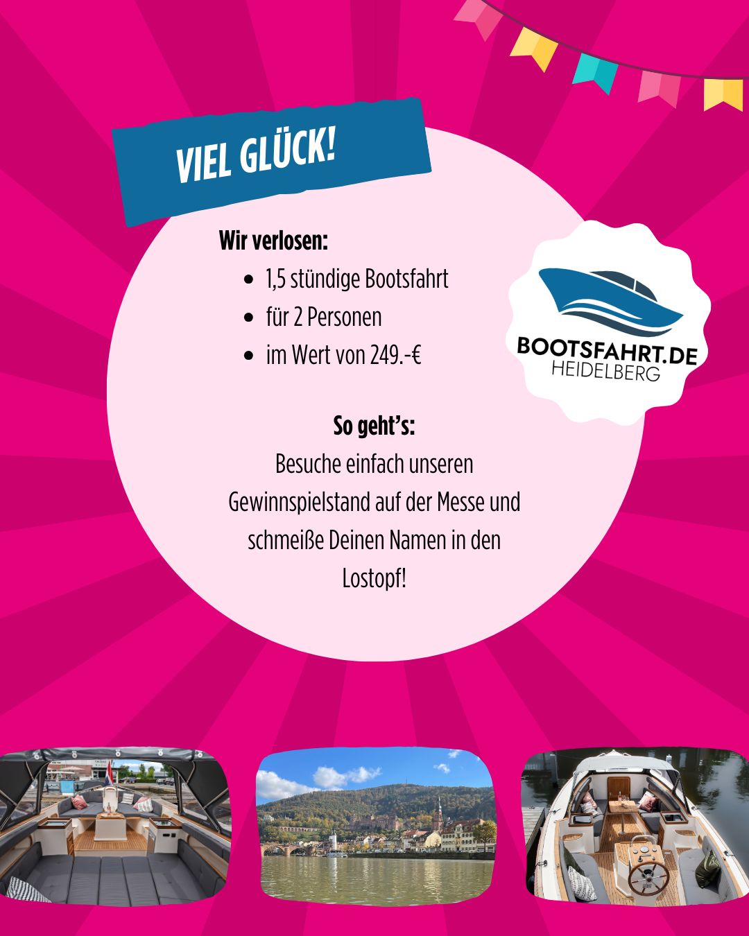 Kommt zur Hochzeitsmesse Hockenheim und nehmt an der Verlosung teil.