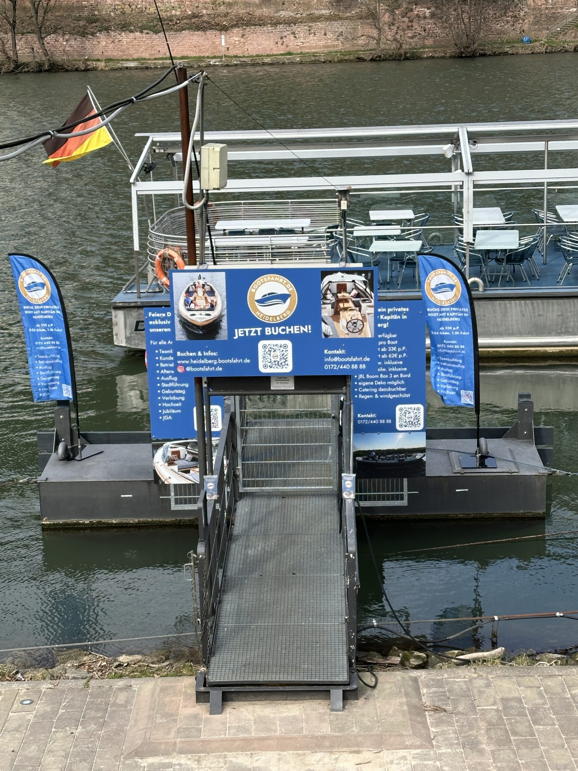 Unser Anleger an den Neckarstaden 25.