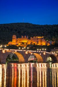 Heidelberger Schloss bei Nacht